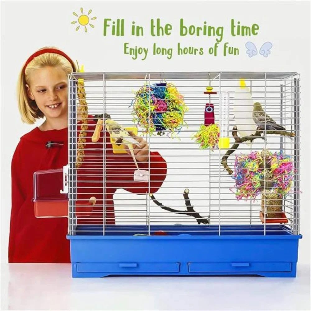 Bird Chewing Toys Parrot Shredder Toy Shred Foraging Hanging Cage Toy for Conure